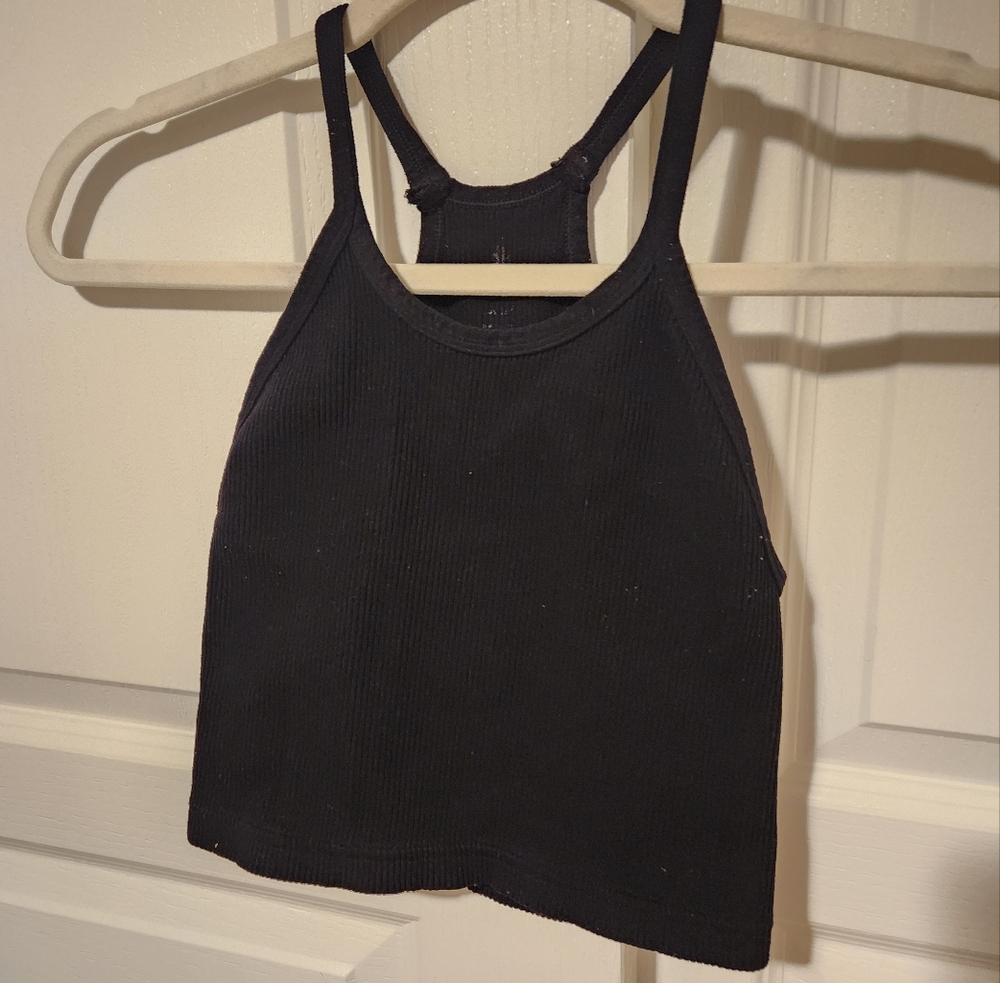 Black Cropped FP Movement Tank Top